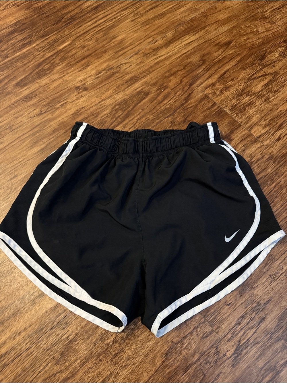 Nike Black Athletic Shorts with White Trim